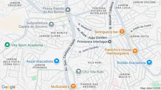 Mapa do bairro Jardim do Alto, Sao Paulo - SP