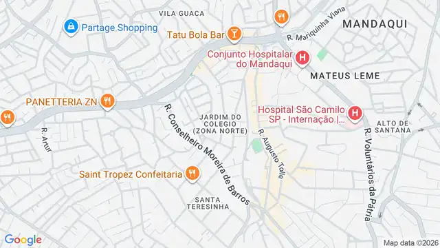 Mapa do bairro Jardim do Colegio (Zona Norte), Sao Paulo - SP
