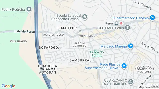 Mapa do bairro Jardim do Russo, Sao Paulo - SP