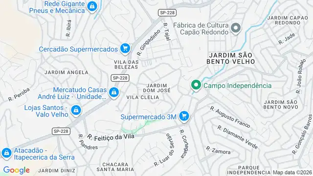 Mapa do bairro Jardim Dom José, Sao Paulo - SP