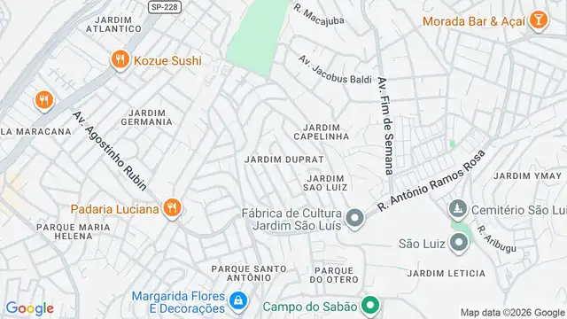 Mapa do bairro Jardim Duprat, Sao Paulo - SP
