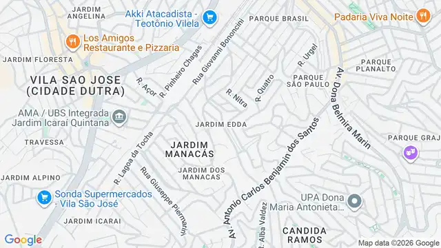 Mapa do bairro Jardim Edda, Sao Paulo - SP