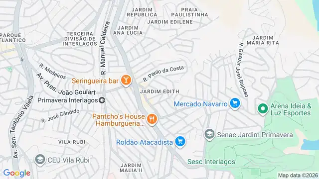 Mapa do bairro Jardim Edith, Sao Paulo - SP