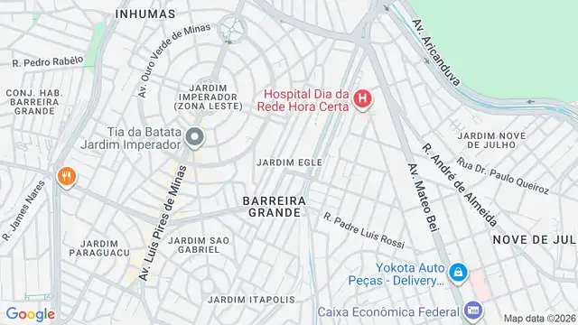 Mapa do bairro Jardim Egle, Sao Paulo - SP