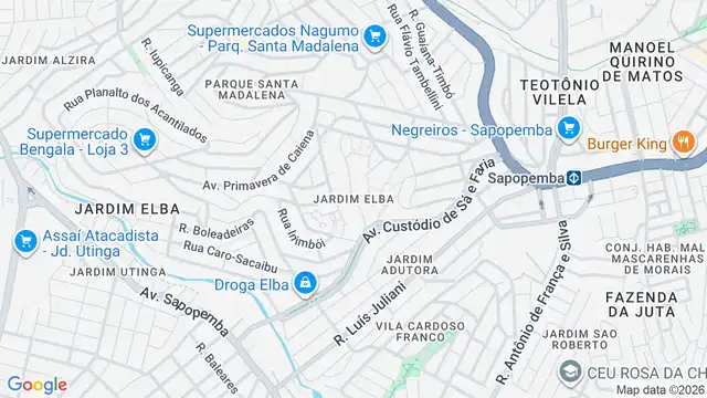 Mapa do bairro Jardim Elba, Sao Paulo - SP