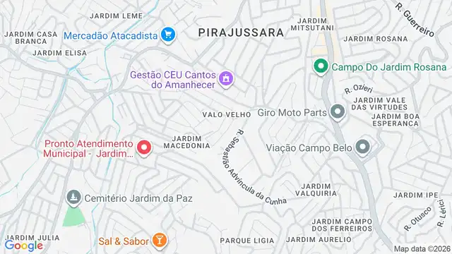 Mapa do bairro Jardim Eledy, Sao Paulo - SP