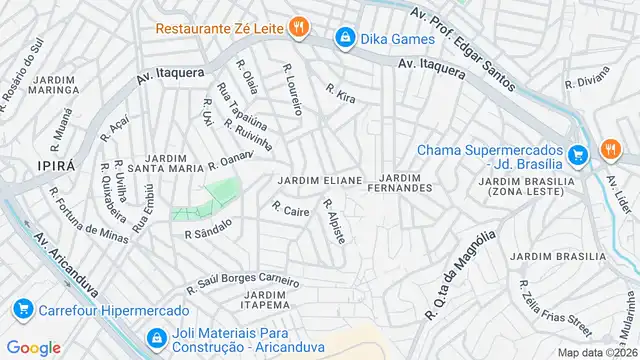Mapa do bairro Jardim Eliane, Sao Paulo - SP