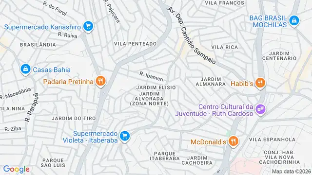 Mapa do bairro Jardim Elisio, Sao Paulo - SP