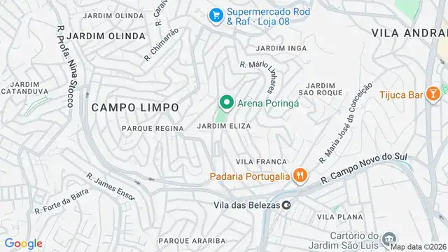 Mapa do bairro Jardim Eliza, Sao Paulo - SP