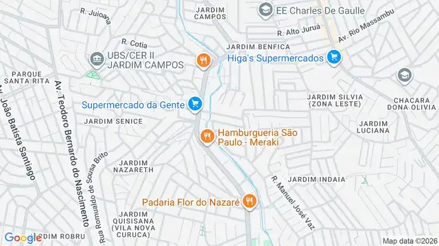 Mapa do bairro Jardim Eva, Sao Paulo - SP