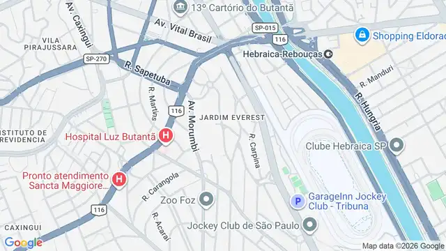 Mapa do bairro Jardim Everest, Sao Paulo - SP