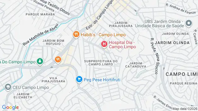 Mapa do bairro Jardim Faria Lima, Sao Paulo - SP