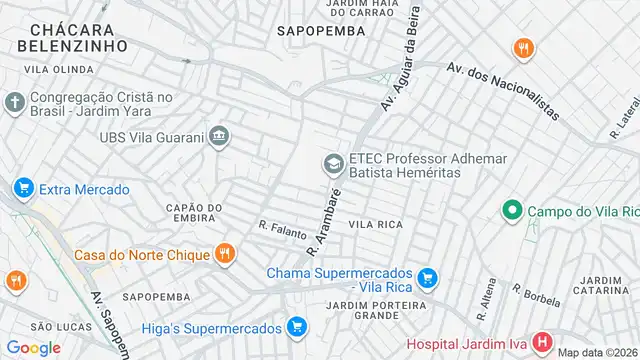 Mapa do bairro Jardim Galli, Sao Paulo - SP