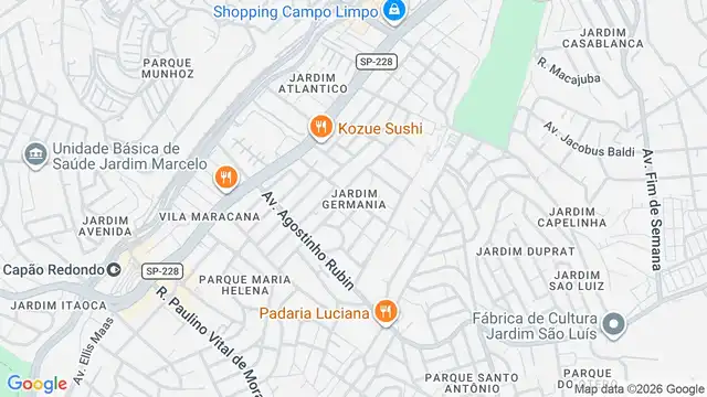 Mapa do bairro Jardim Germania, Sao Paulo - SP
