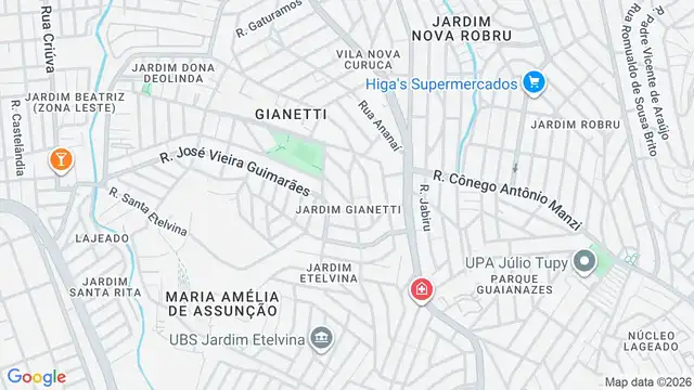 Mapa do bairro Jardim Gianetti, Sao Paulo - SP
