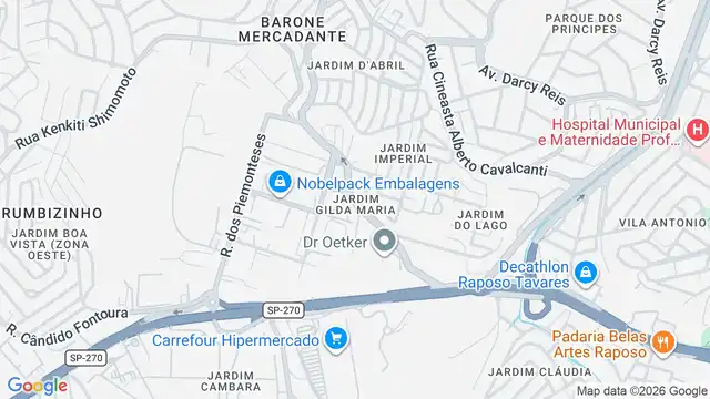 Mapa do bairro Jardim Gilda Maria, Sao Paulo - SP