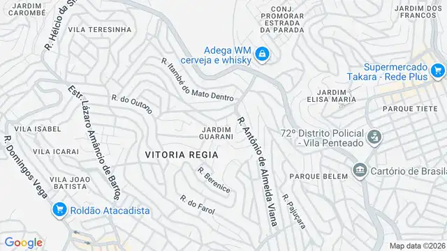 Mapa do bairro Jardim Guarani, Sao Paulo - SP