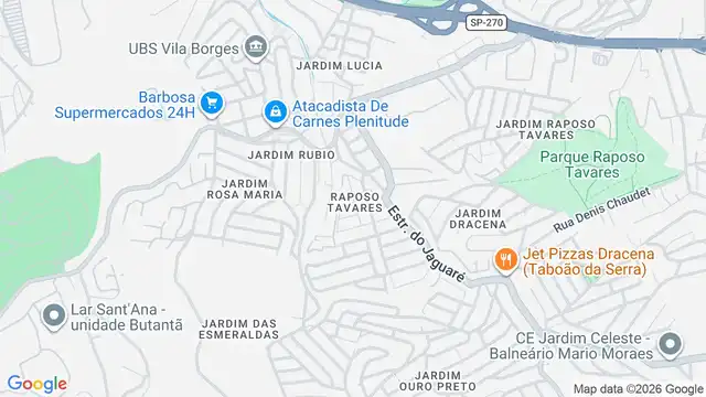 Mapa do bairro Jardim Guarau, Sao Paulo - SP
