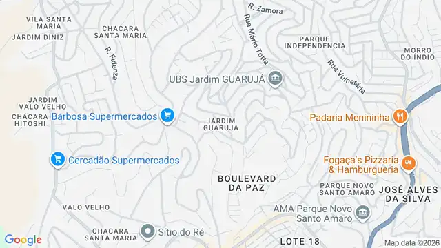 Mapa do bairro Jardim Guarujá, Sao Paulo - SP