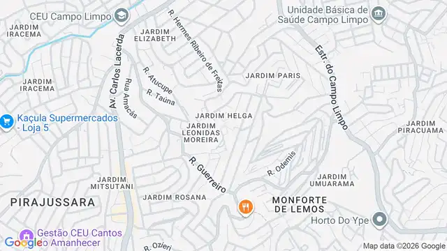 Mapa do bairro Jardim Helga, Sao Paulo - SP