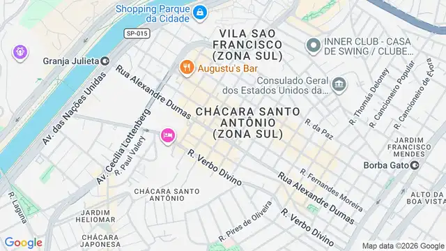 Mapa do bairro Jardim Hípico, Sao Paulo - SP