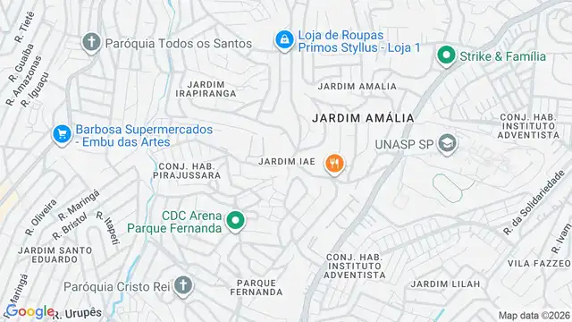 Mapa do bairro Jardim Iae, Sao Paulo - SP