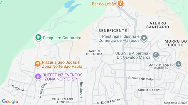 Mapa do bairro Jardim Ibiratiba, Sao Paulo - SP