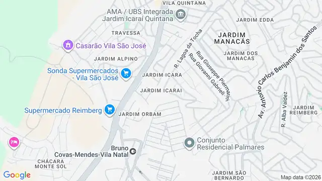 Mapa do bairro Jardim Icarai, Sao Paulo - SP