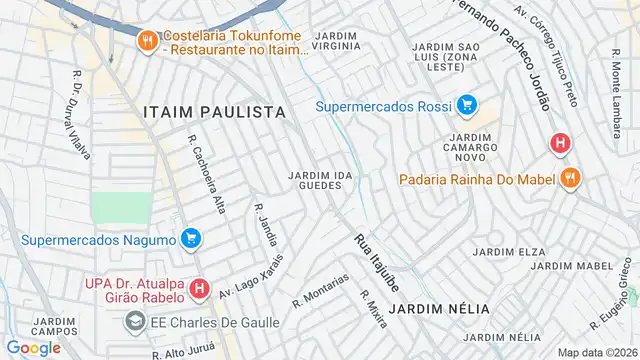 Mapa do bairro Jardim Ida Guedes, Sao Paulo - SP