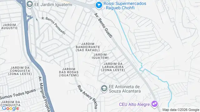Mapa do bairro Jardim Iguatemi, Sao Paulo - SP