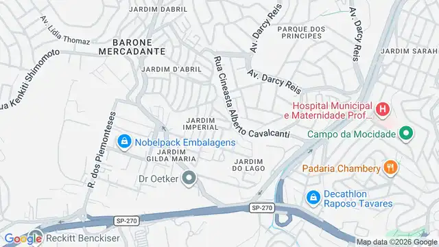Mapa do bairro Jardim Imperial, Sao Paulo - SP