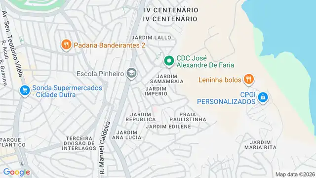 Mapa do bairro Jardim Imperio, Sao Paulo - SP