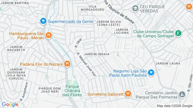 Mapa do bairro Jardim Indaiá, Sao Paulo - SP