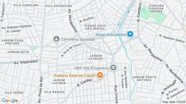 Mapa do bairro Jardim Ipanema (Sao Miguel), Sao Paulo - SP