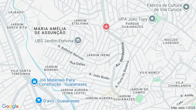 Mapa do bairro Jardim Irene, Sao Paulo - SP
