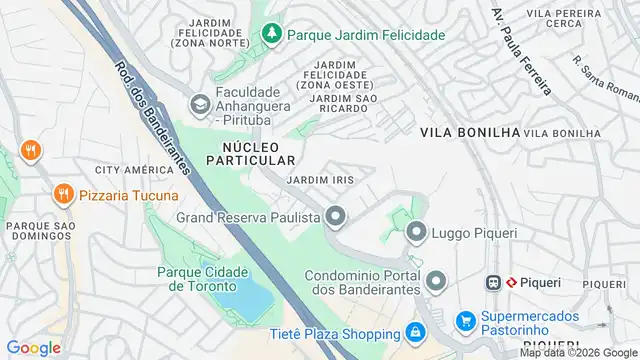 Mapa do bairro Jardim Iris, Sao Paulo - SP