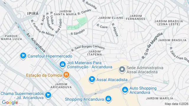 Mapa do bairro Jardim Itapema, Sao Paulo - SP