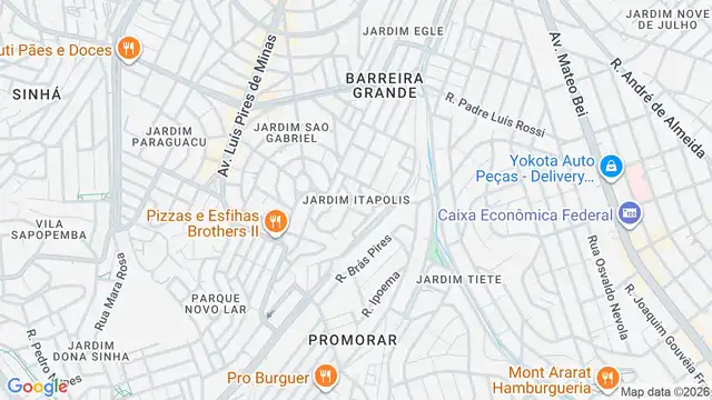 Mapa do bairro Jardim Itapolis, Sao Paulo - SP