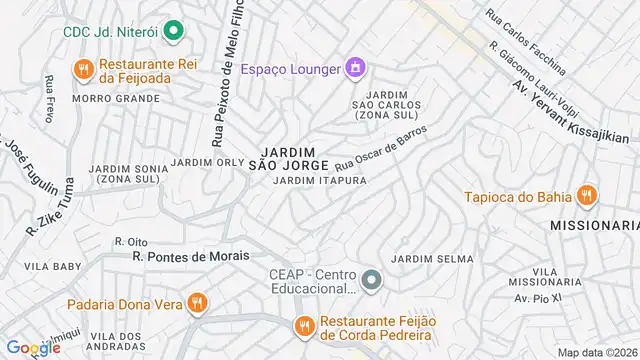 Mapa do bairro Jardim Itapura, Sao Paulo - SP