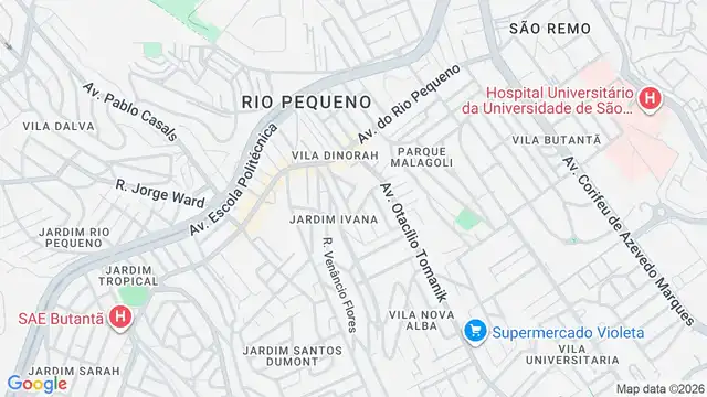 Mapa do bairro Jardim Ivana, Sao Paulo - SP