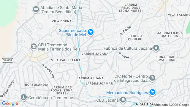 Mapa do bairro Jardim Jacana, Sao Paulo - SP