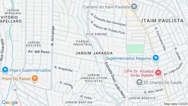 Mapa do bairro Jardim Jaraguá (Itaim Paulista), Sao Paulo - SP