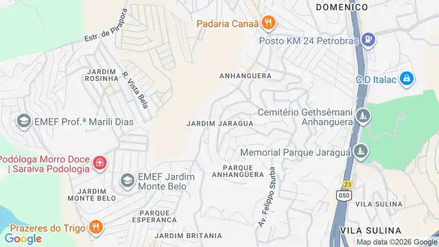 Mapa do bairro Jardim Jaragua, Sao Paulo - SP