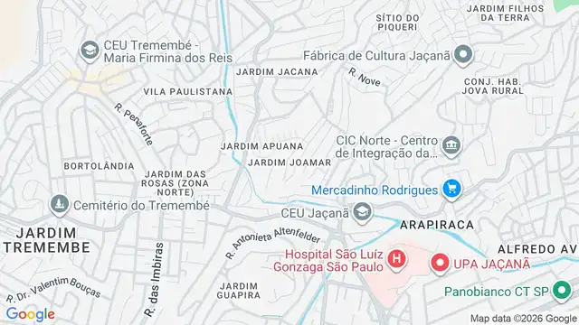 Mapa do bairro Jardim Joamar, Sao Paulo - SP