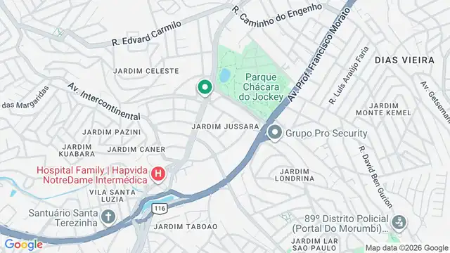 Mapa do bairro Jardim Jussara, Sao Paulo - SP