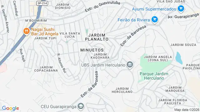 Mapa do bairro Jardim Kagohara, Sao Paulo - SP