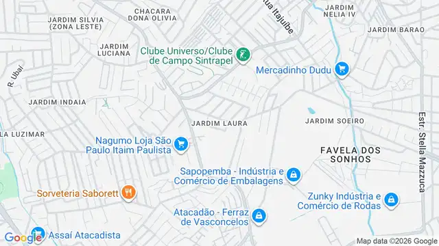 Mapa do bairro Jardim Laura, Sao Paulo - SP