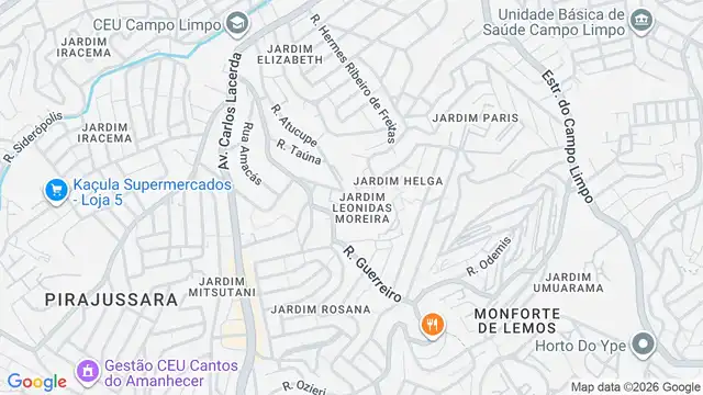Mapa do bairro Jardim Leonidas Moreira, Sao Paulo - SP