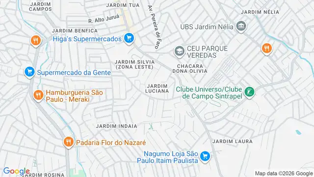 Mapa do bairro Jardim Luciana, Sao Paulo - SP