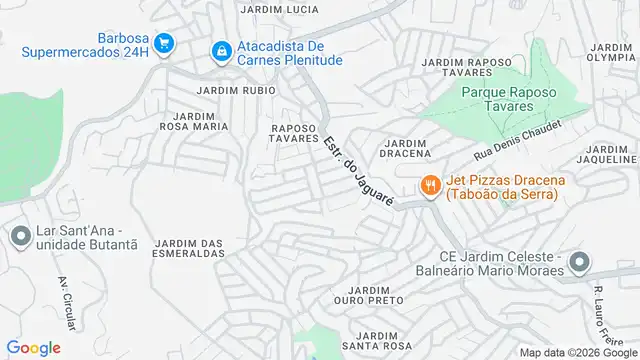 Mapa do bairro Jardim Luísa, Sao Paulo - SP